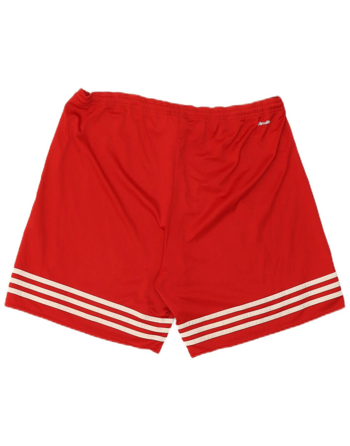 Adidas Short de sport Climalite pour homme XL Rouge Polyester