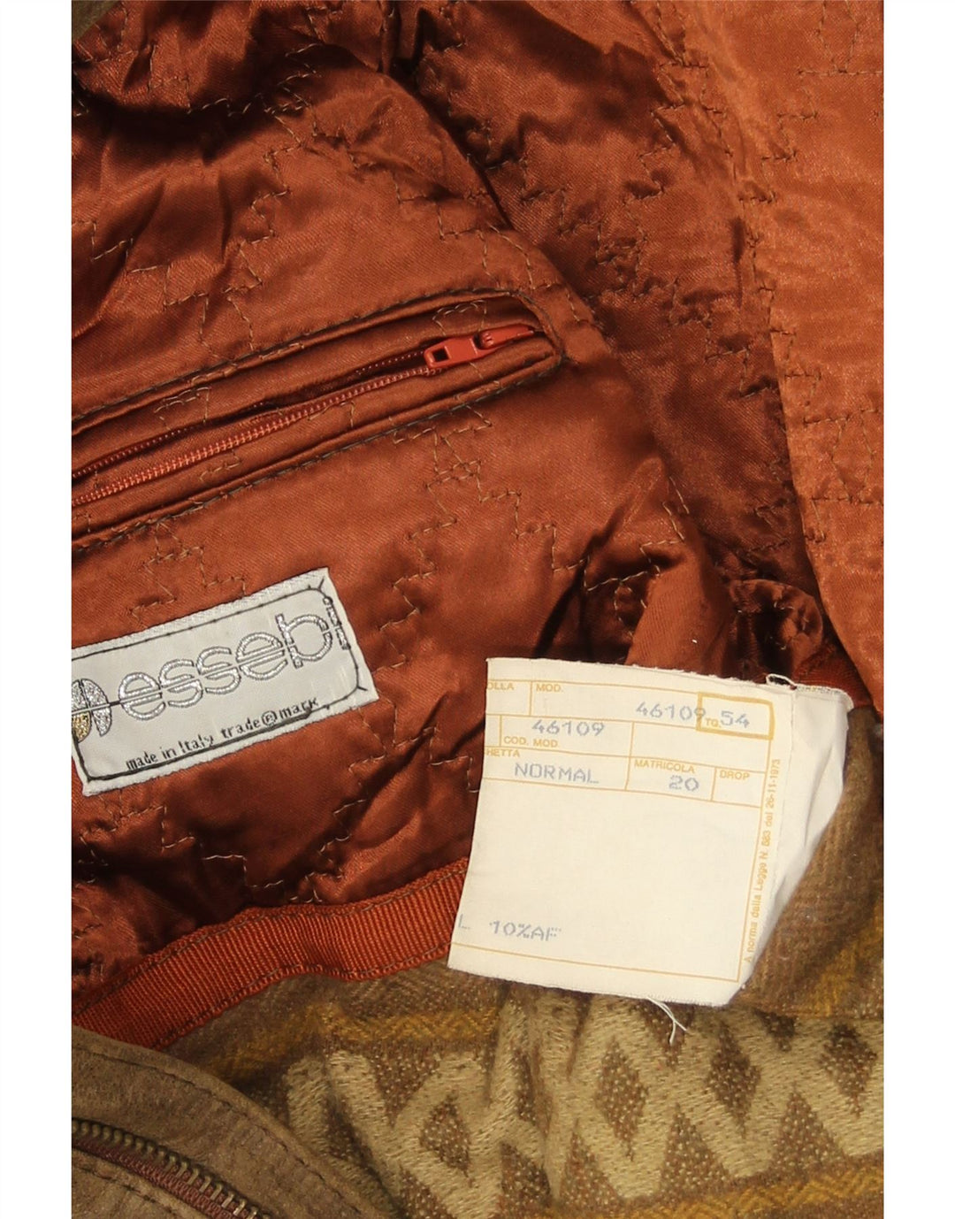 Veste en cuir homme Essebi IT 54 2XL cuir marron