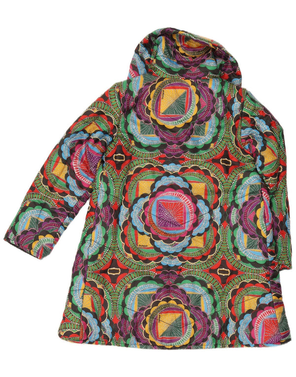 Desigual Veste matelassée pour femme UK 10 Small Polyester géométrique multicolore