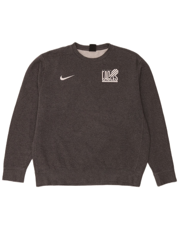 Nike Mens Eagles Graphic Sweatshirt Jumper Grand Gris Coton