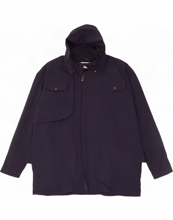 Trussardi Veste utilitaire à capuche pour homme UK 42 XL Bleu marine