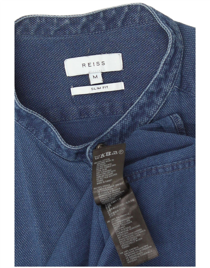 Reiss Chemise Slim Fit Homme Bleu Moyen Coton