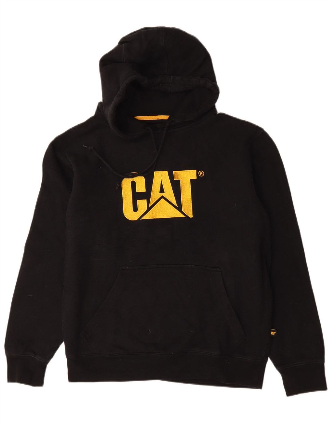 Caterpillar Pull à Capuche Graphique Homme Noir Moyen Coton