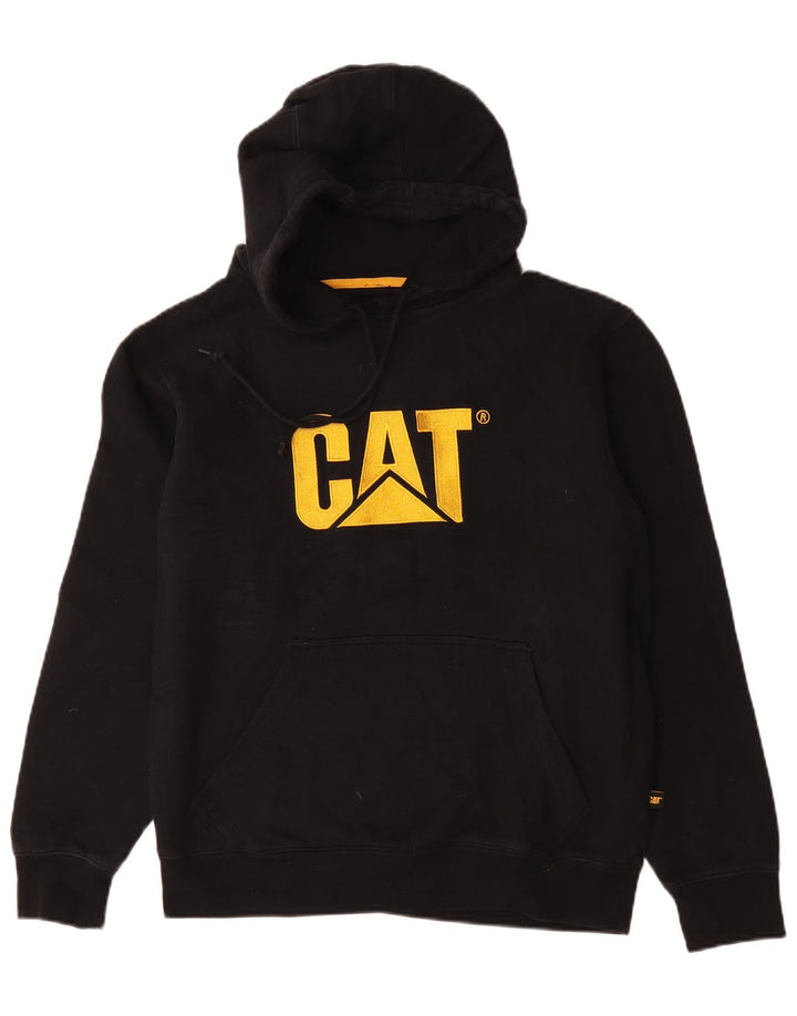Caterpillar Pull à Capuche Graphique Homme Noir Moyen Coton