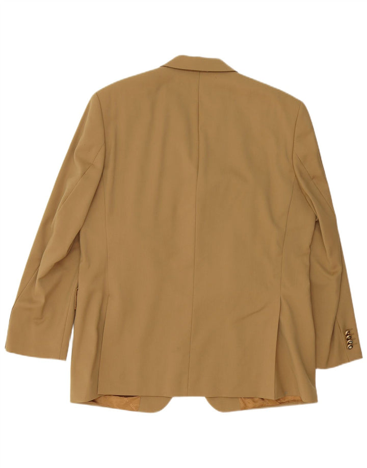 PIERRE CARDIN Veste Blazer 3 Boutons Homme UK 40 Grande Laine Vierge Beige