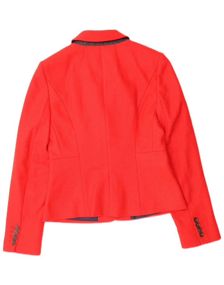 Hobbs Veste blazer à 2 boutons pour femme UK 10 Petite laine rouge