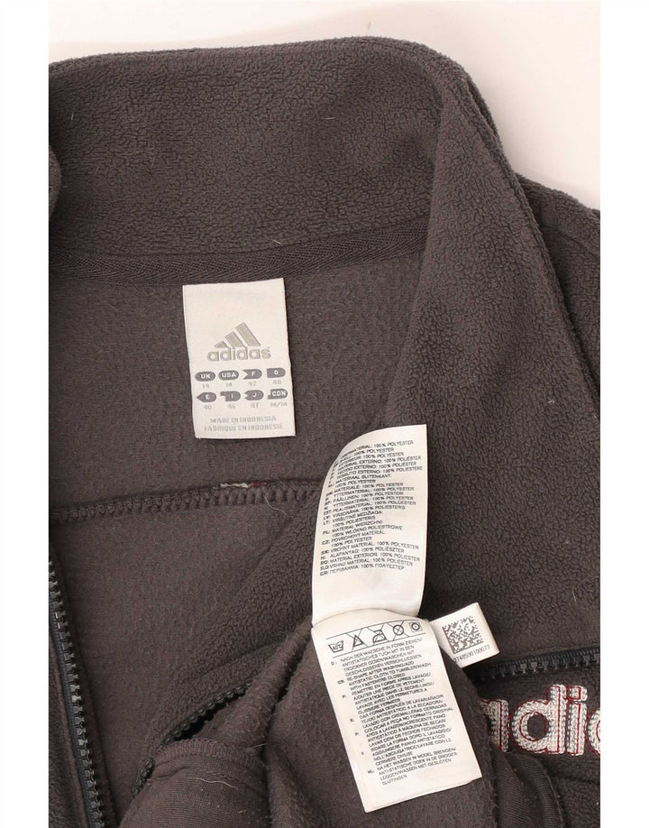 Adidas Veste polaire graphique pour femme UK 14 Gris moyen Polyester