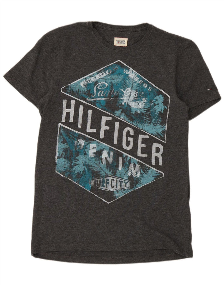 Tommy Hilfiger T-Shirt Graphique Homme Gris Moyen