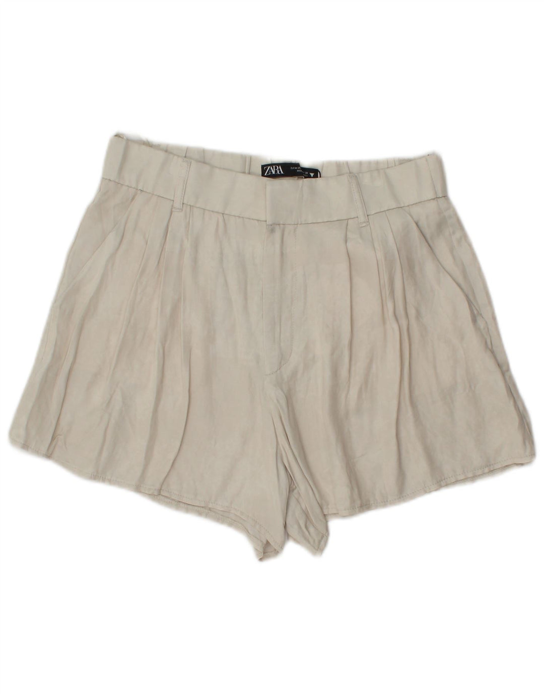 Zara Femme Short Chino Pegged Medium W28 Viscose Blanc Cassé