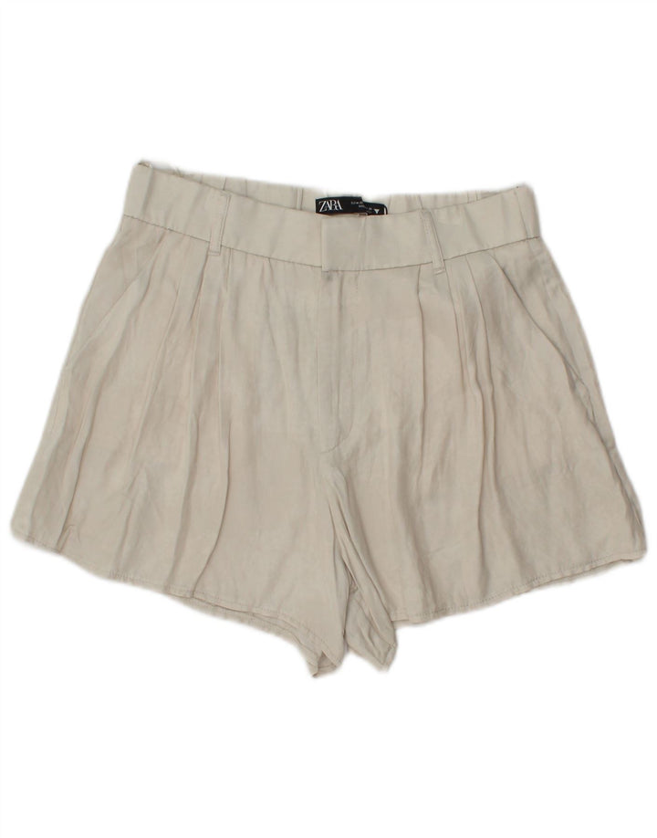 Zara Femme Short Chino Pegged Medium W28 Viscose Blanc Cassé