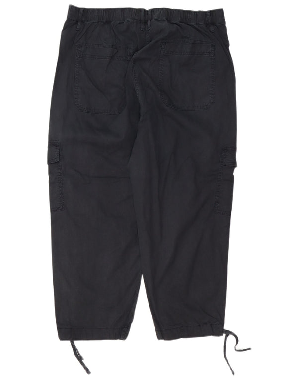 Marks & Spencer Pantalon cargo taille haute pour femme UK 16 Large W38 L23 Noir