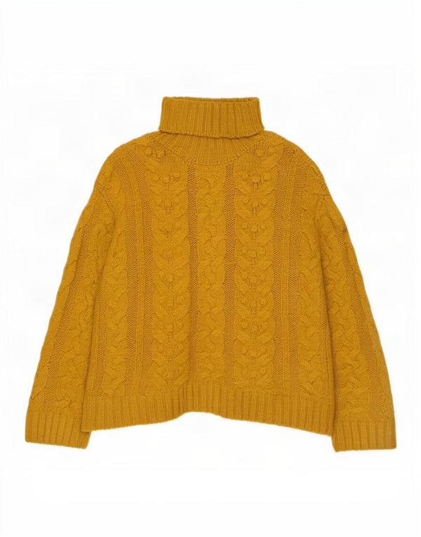Zara Pull Col Roulé Fille 11-12 Ans Jaune Acrylique