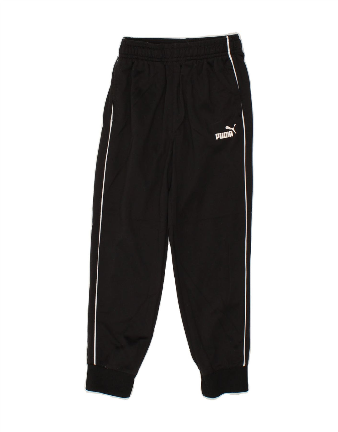PUMA Boys Tracksuit Trousers Joggers 6-7 Years  Black Polyester Vintage Puma and Second-Hand Puma from Messina Hembry 