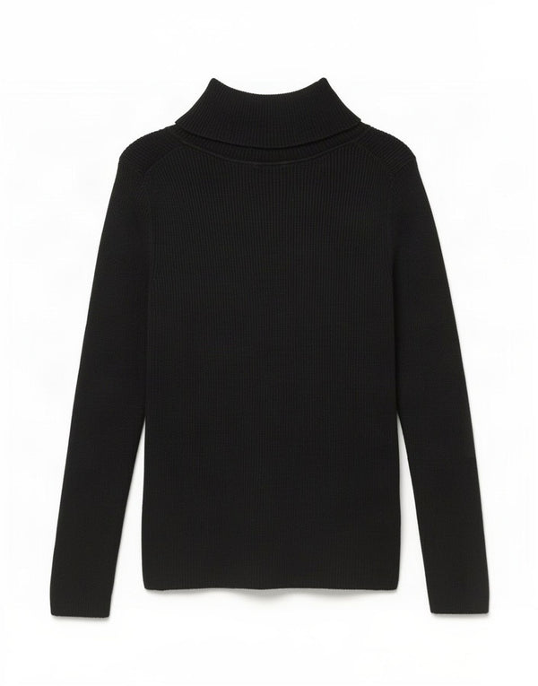 Gap Pull Col Roulé Femme UK 12 Coton Noir Moyen