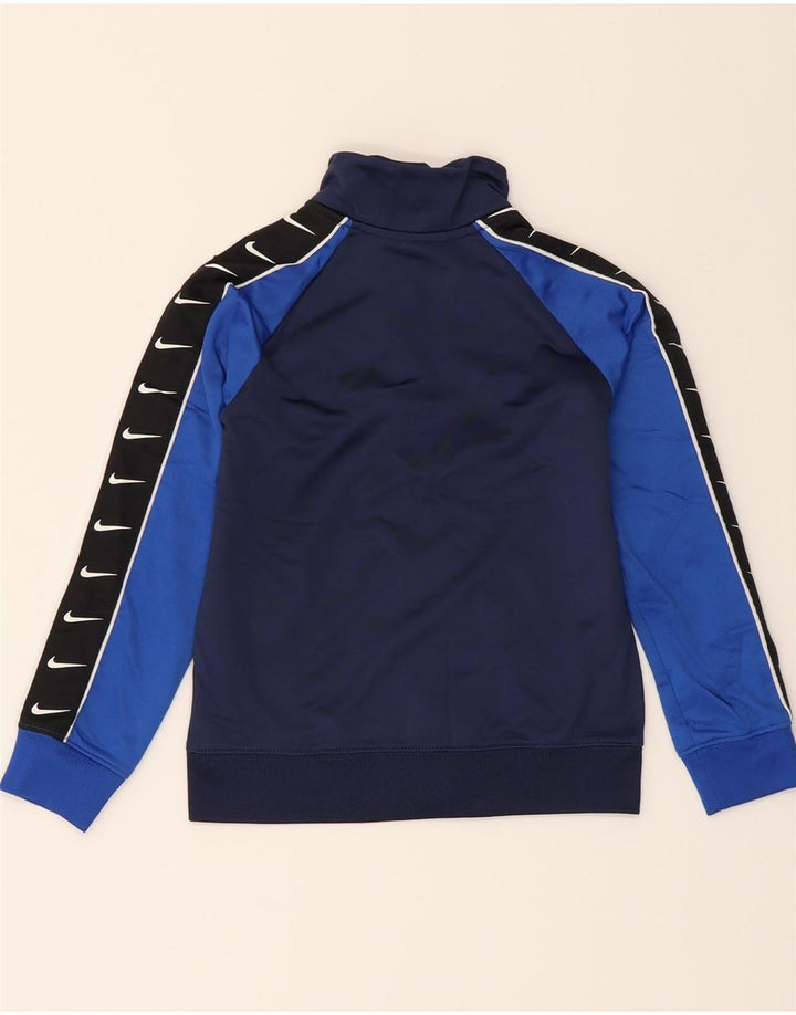 NIKE Boys Tracksuit Top Jacket 5-6 Years Medium Navy Blue Colourblock Vintage Nike and Second-Hand Nike from Messina Hembry 