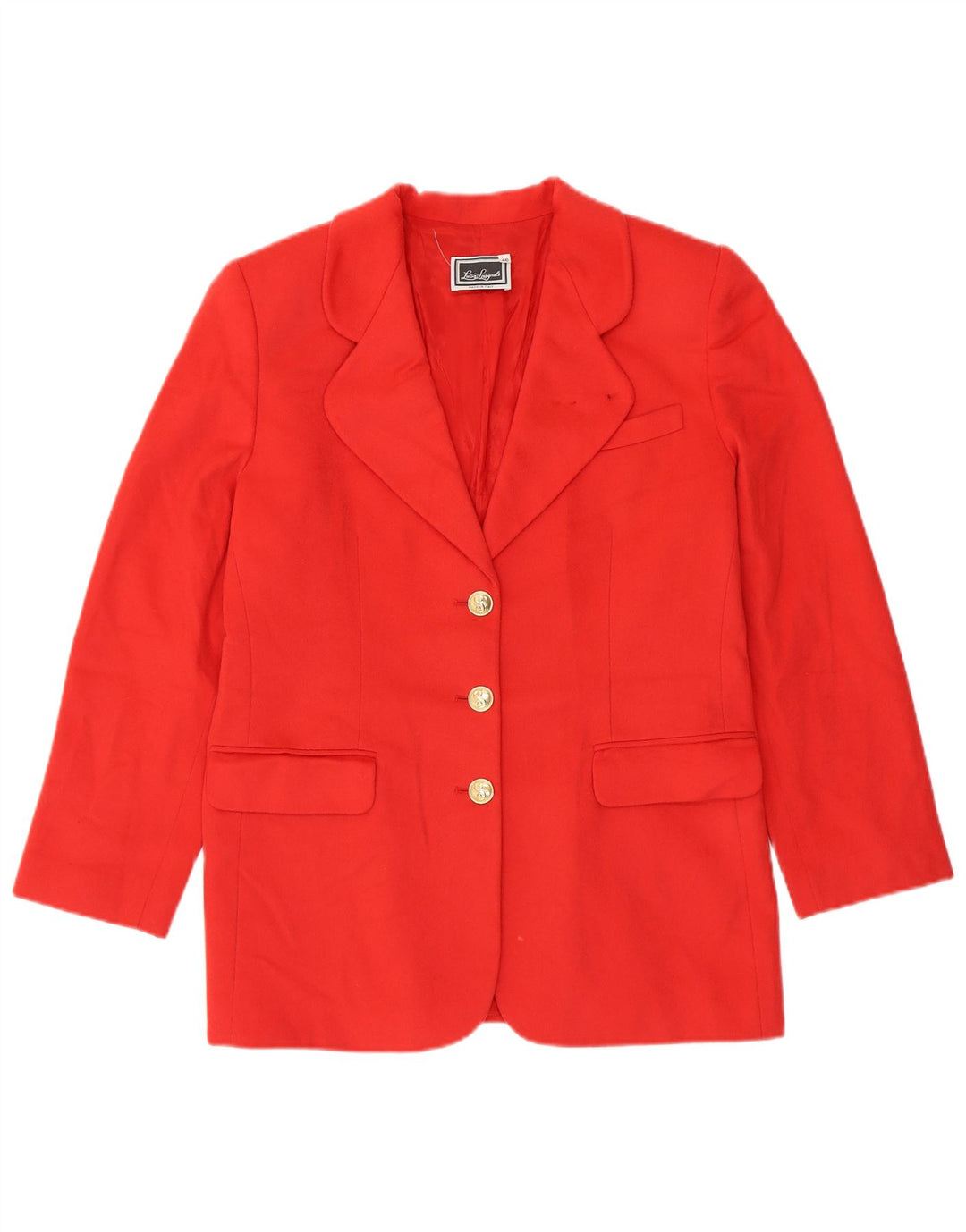 Luisa Spagnoli Veste Blazer 3 Boutons Femme IT 46 Grande Laine Vierge Rouge