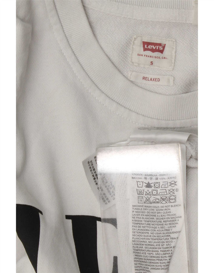 Levi's Sweat-Shirt Relaxed Graphic Homme Blanc Small Coton