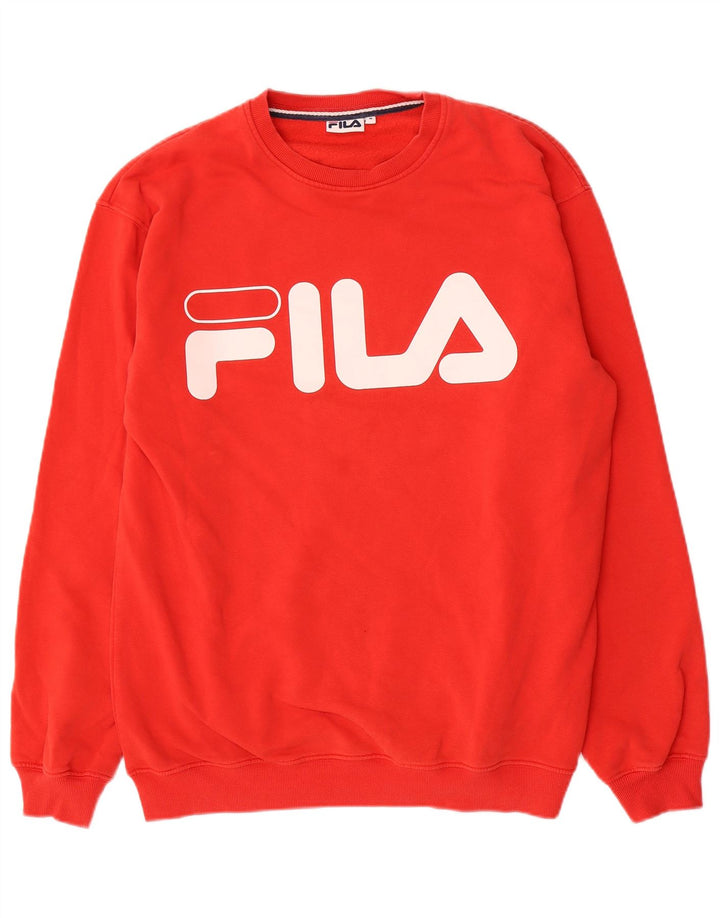 Fila Sweat-Shirt Graphique Homme Rouge Moyen Coton