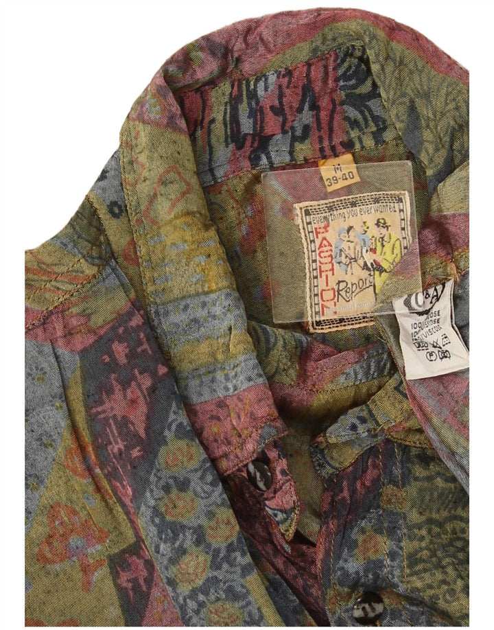 C&A Chemise Homme Taille 39/40 Moyenne Viscose Géométrique Multicolore