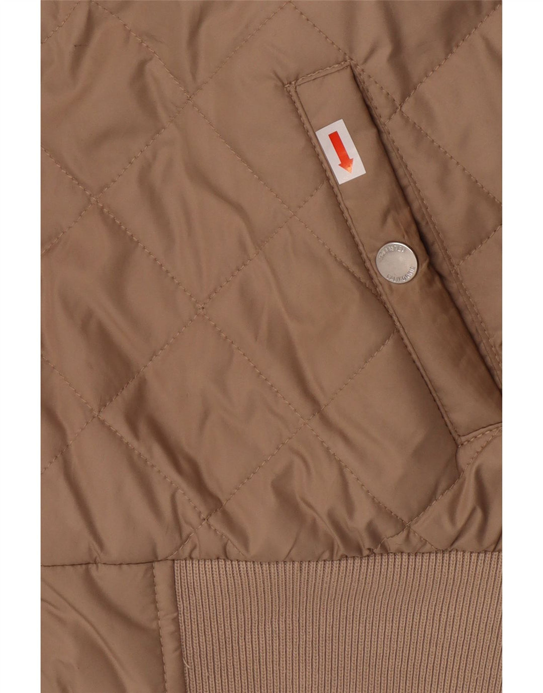 HOLLISTER Veste matelassée à capuche pour femme UK 10 Small Beige Polyester