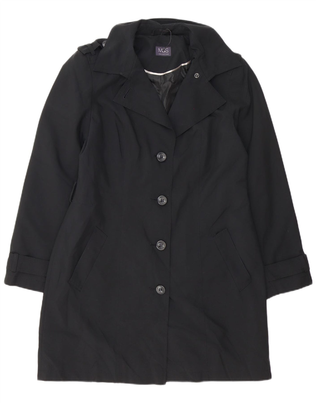 Marks & Spencer Trench-Coat Femme UK 44 Large Noir Polyester