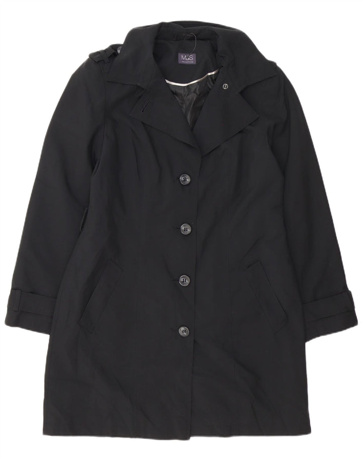 Marks & Spencer Trench-Coat Femme UK 44 Large Noir Polyester