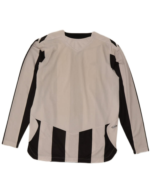 Umbro Haut à Manches Longues Homme Blanc Rayé Polyester