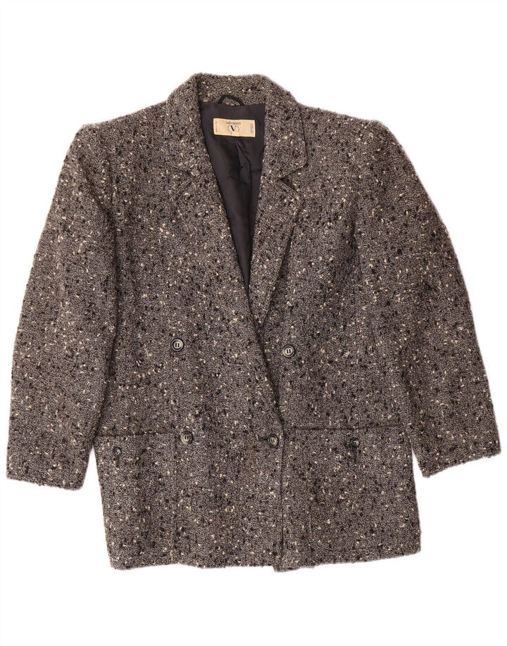 VALENTINO Femme Veste Blazer Croisée IT 44 Gris Moyen Moucheté