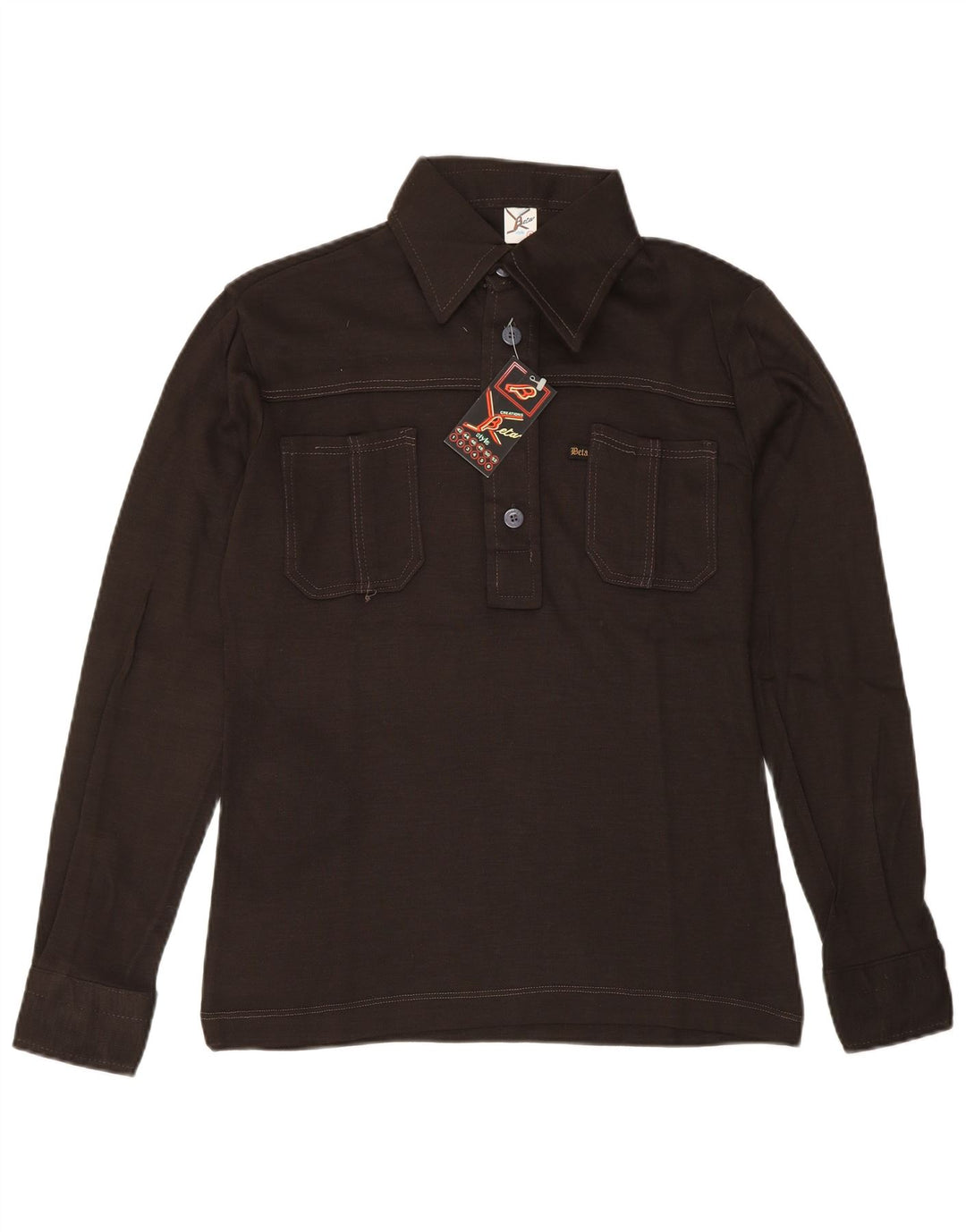 BETA Chemise pull femme US 6 Acrylique marron moyen
