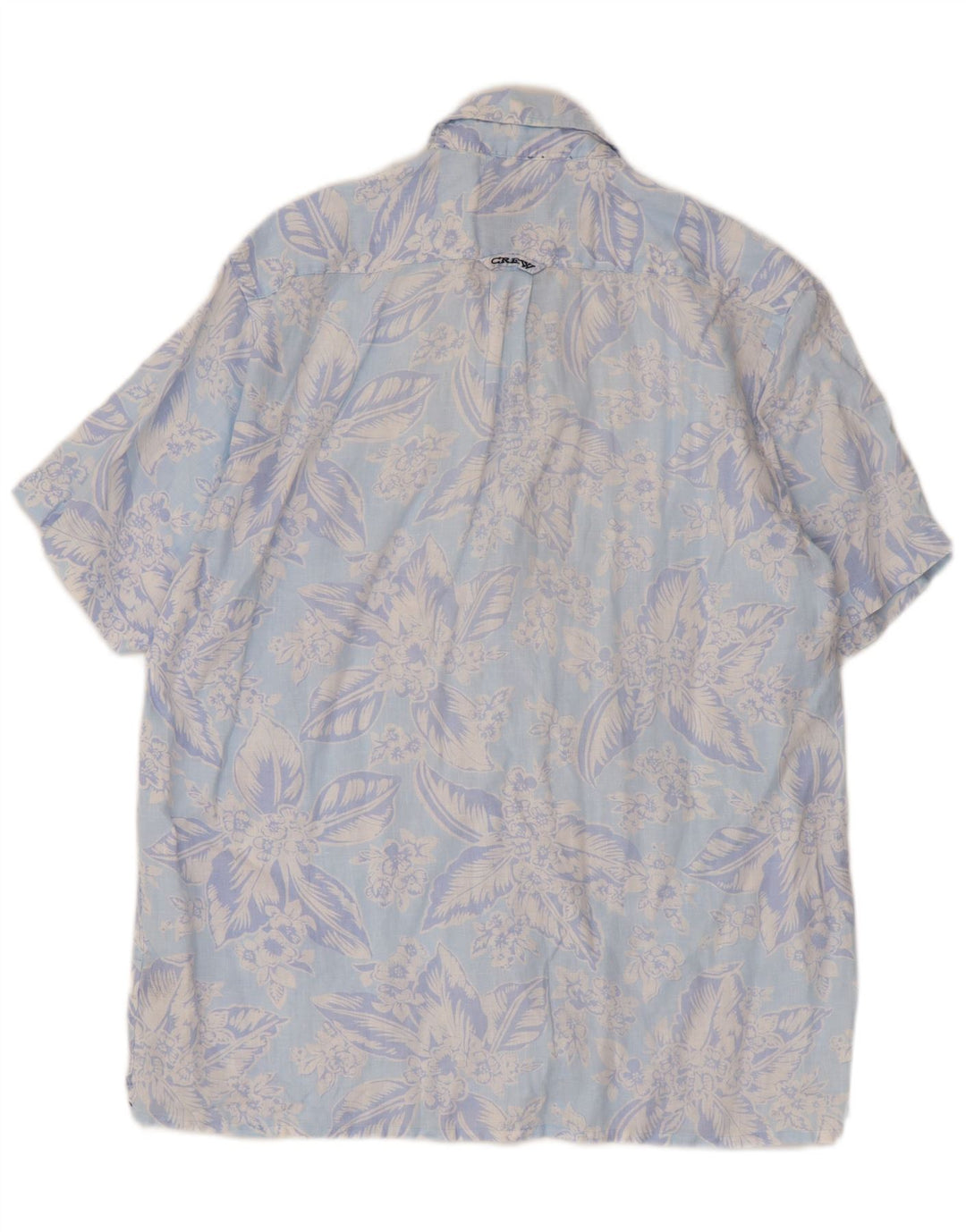 Crew Clothing Chemise à manches courtes pour homme en lin floral bleu moyen