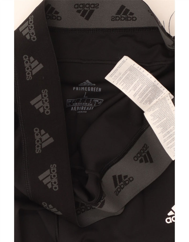 Adidas Leggings Femme UK 16/18 Large Noir Polyester