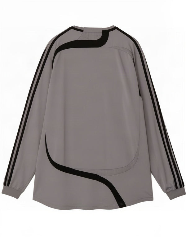 Adidas Mens Top Long Sleeve XL Grey Colourblock Polyester