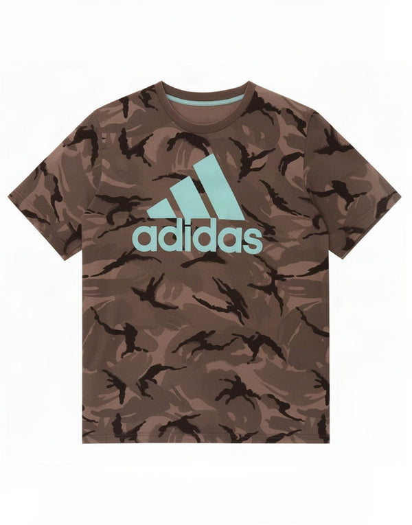 Adidas Mens Graphic T-Shirt Top XL Gris Camouflage Coton
