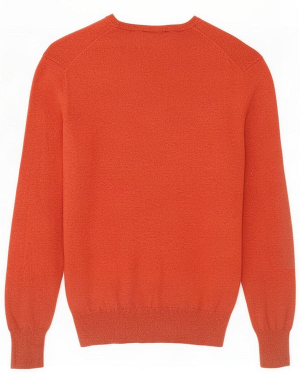 Refrigiwear Mens Boat Neck Jumper Sweater Large Orange Silk