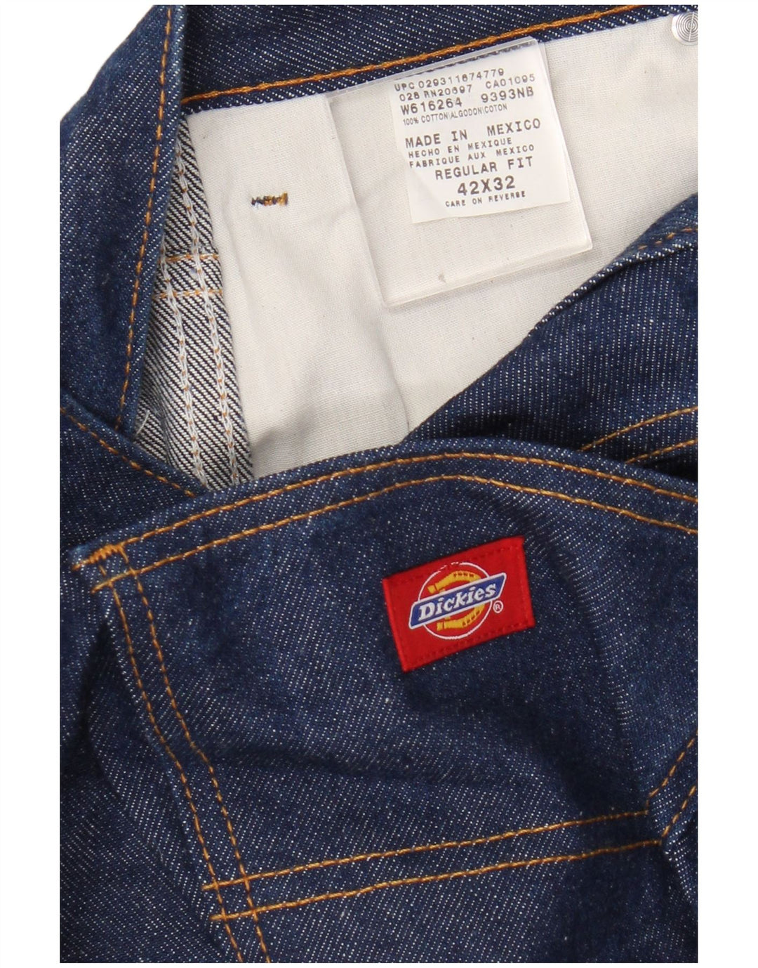 Dickies Jean droit coupe droite W42 L32 bleu marine en coton pour homme