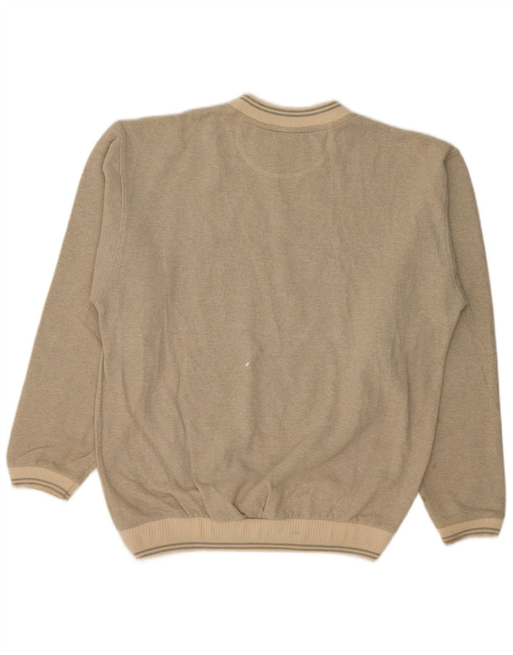 vintage Mens Sweatshirt Jumper Grand Coton Beige