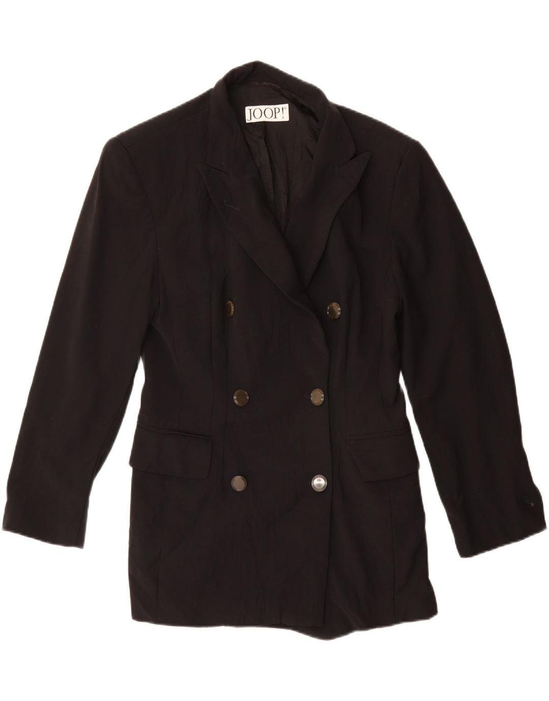 Joop Veste Blazer Croisée Femme IT 42 Laine Vierge Noir Moyen