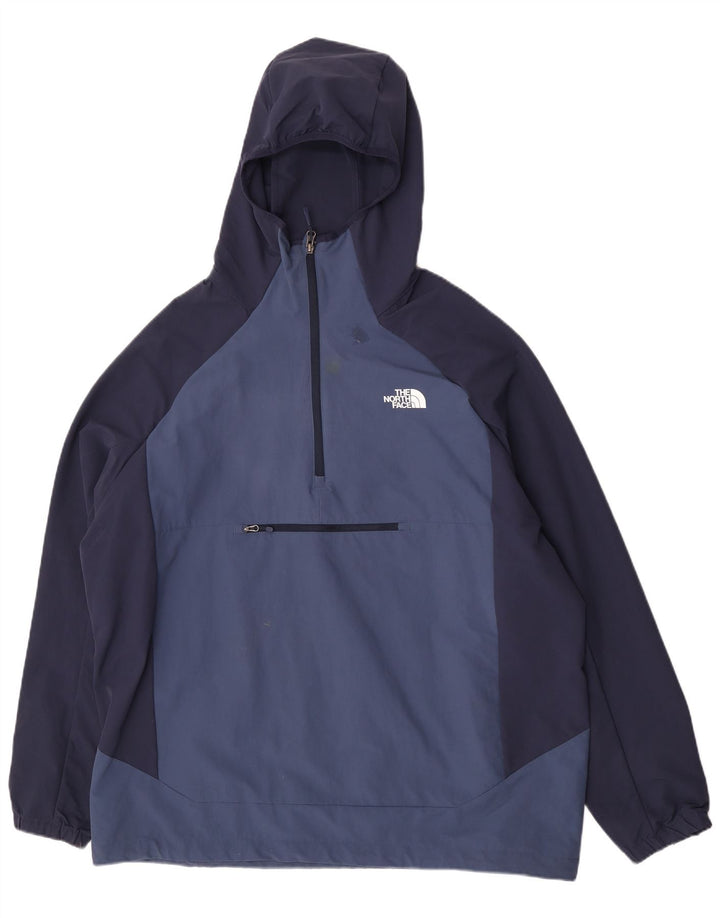 The North Face Veste de pluie à capuche pour homme UK 44 2XL Bleu Colourblock