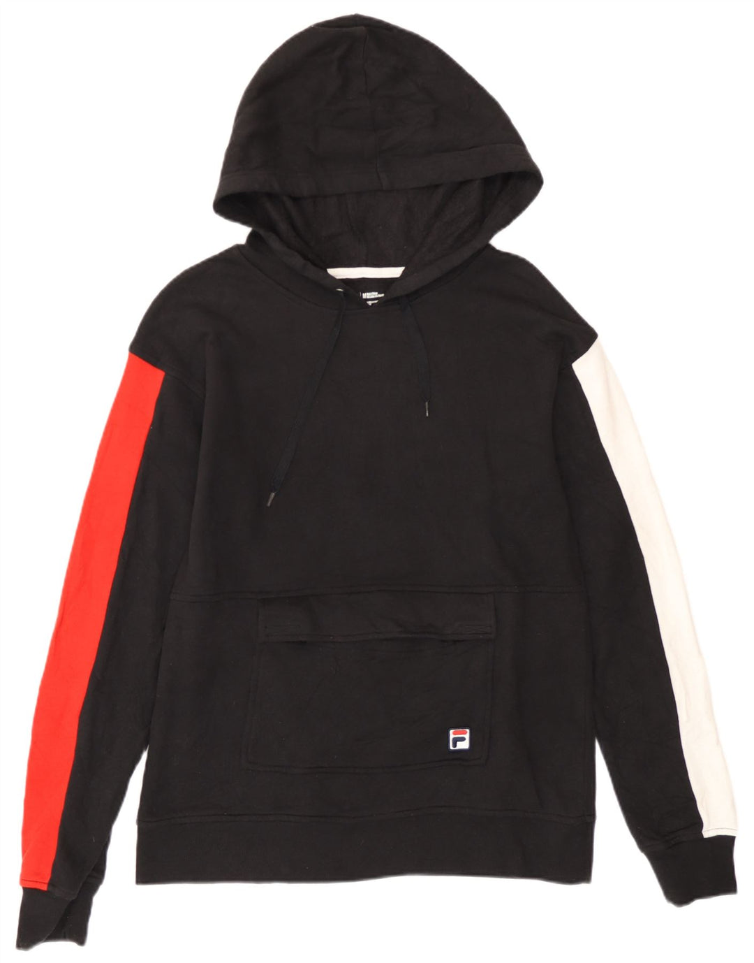 Fila Pull à capuche pour femme UK 14 Medium Noir Colourblock