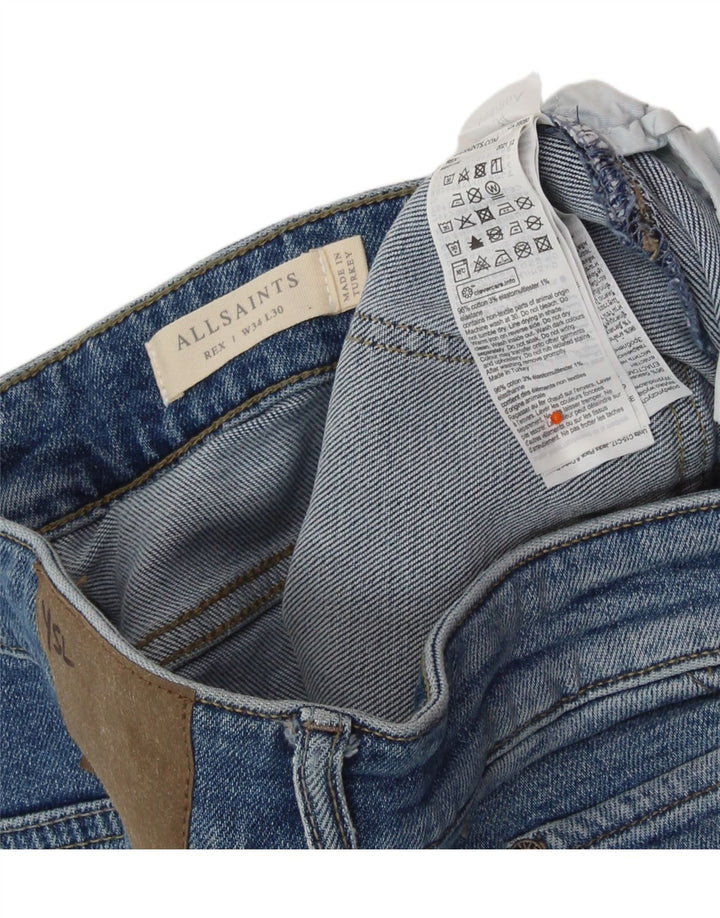 ALL SAINTS Jean Slim Homme W34 L30 Bleu Coton