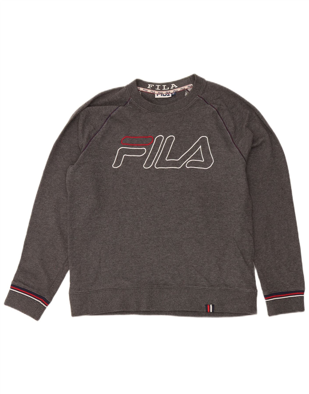 Fila Sweat-Shirt Graphique Homme Gris Moyen Moucheté Coton