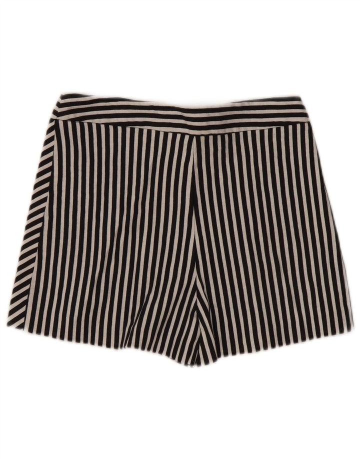 Zara Femme Jupe-short UK 4 XS Coton Rayé Noir