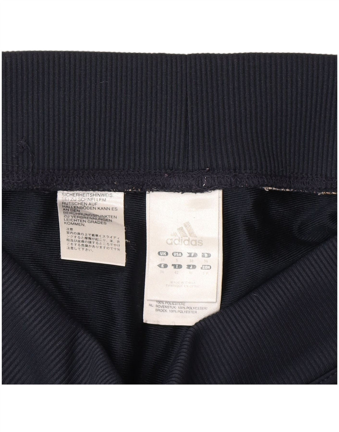 Adidas Pantalon de survêtement pour femme UK 10 Small Bleu marine Polyester
