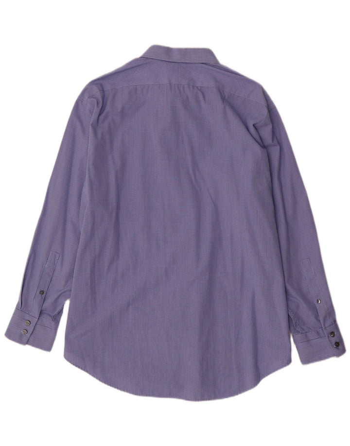 CALVIN KLEIN Chemise Slim Fit Homme Taille 17 1/2 XL Coton à Carreaux Bleu