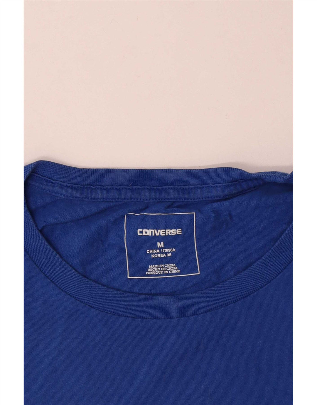 Converse T-Shirt Graphique Homme Bleu Moyen Coton