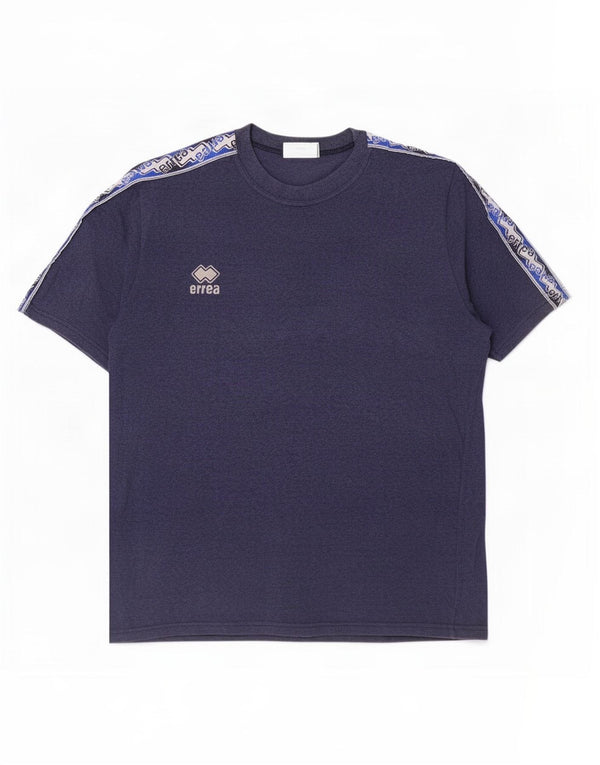 Errea T-Shirt Graphique Homme Top 2XL Bleu Marine Colourblock