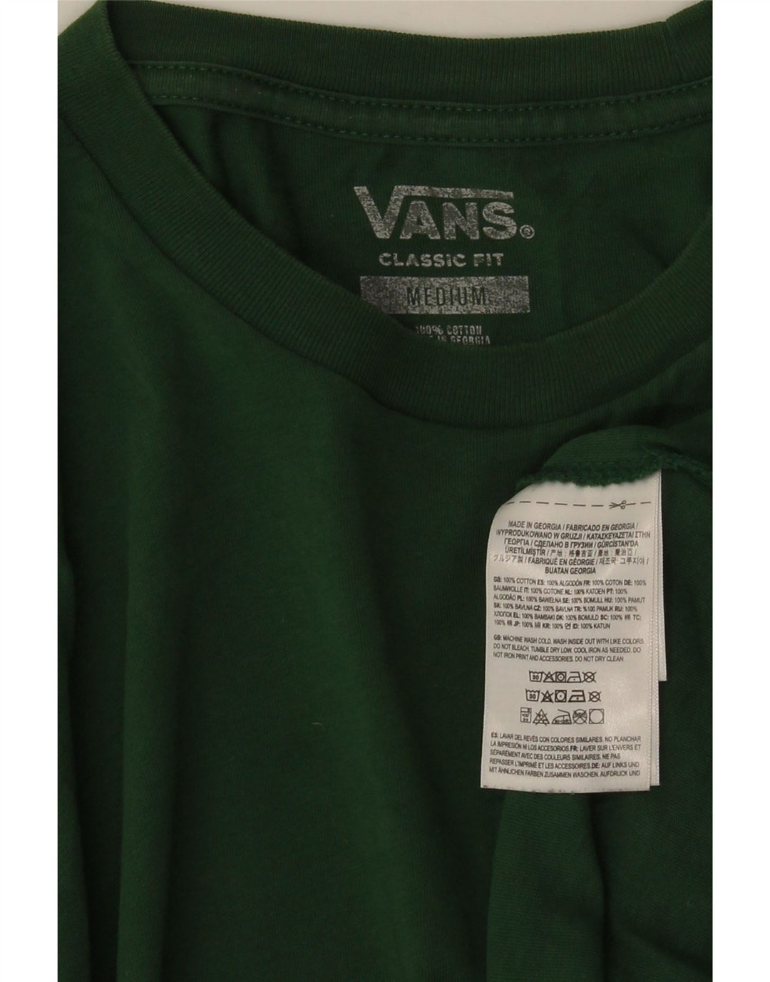 VANS T-shirt coupe classique pour homme en coton vert moyen
