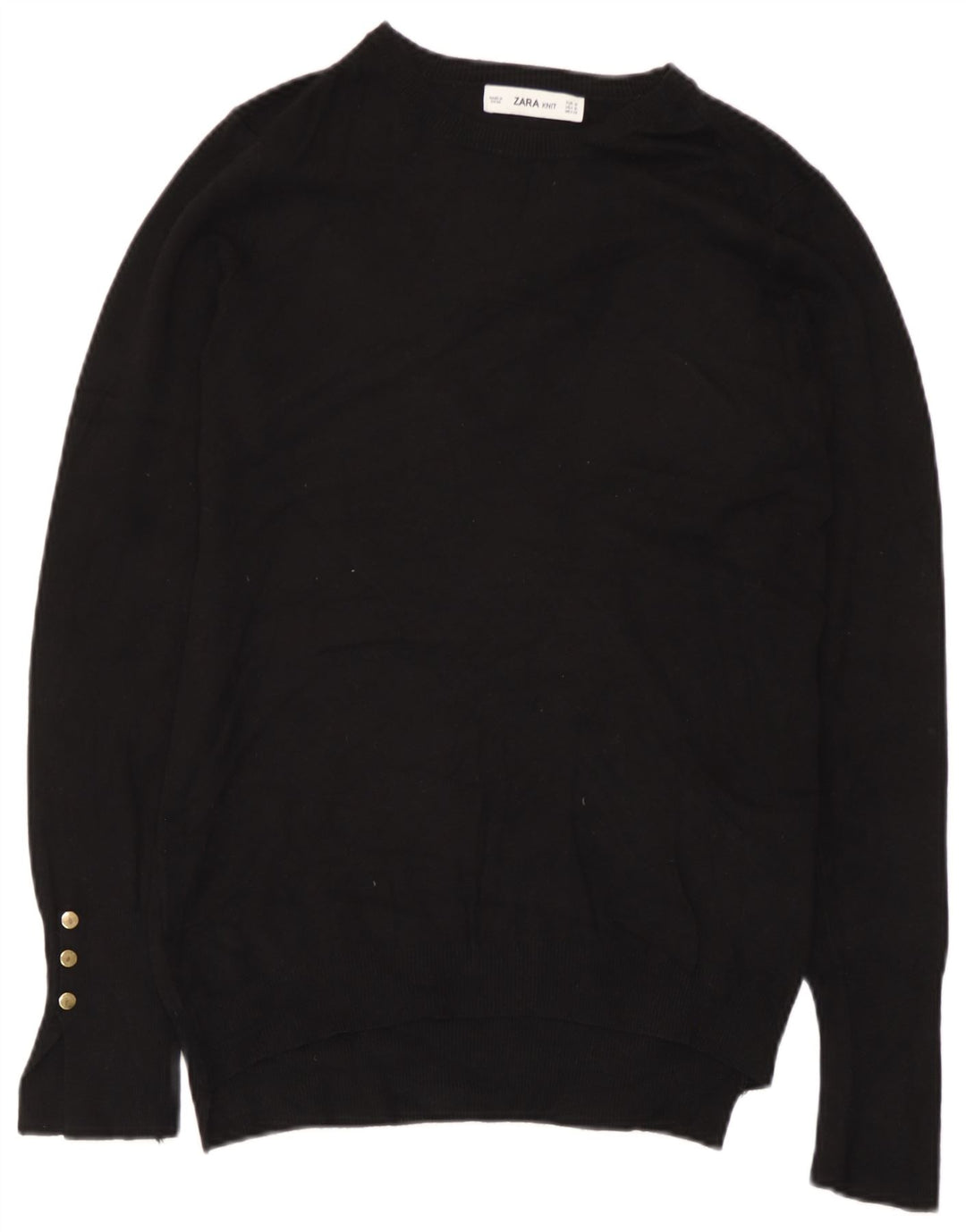 Zara Pull col bateau pour femme UK 12 Noir moyen