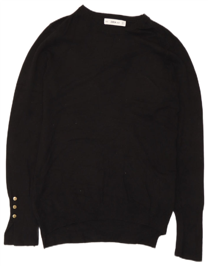 Zara Pull col bateau pour femme UK 12 Noir moyen