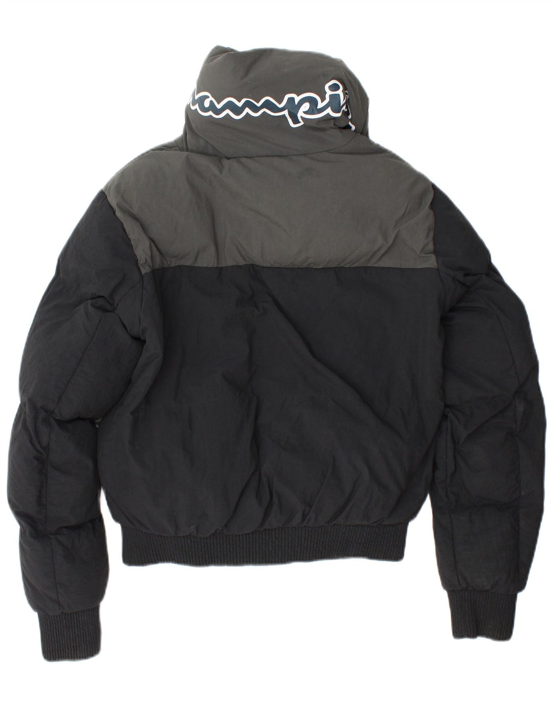 CHAMPION Veste matelassée graphique coupe ample pour femme UK 6 XS Noir Colourblock